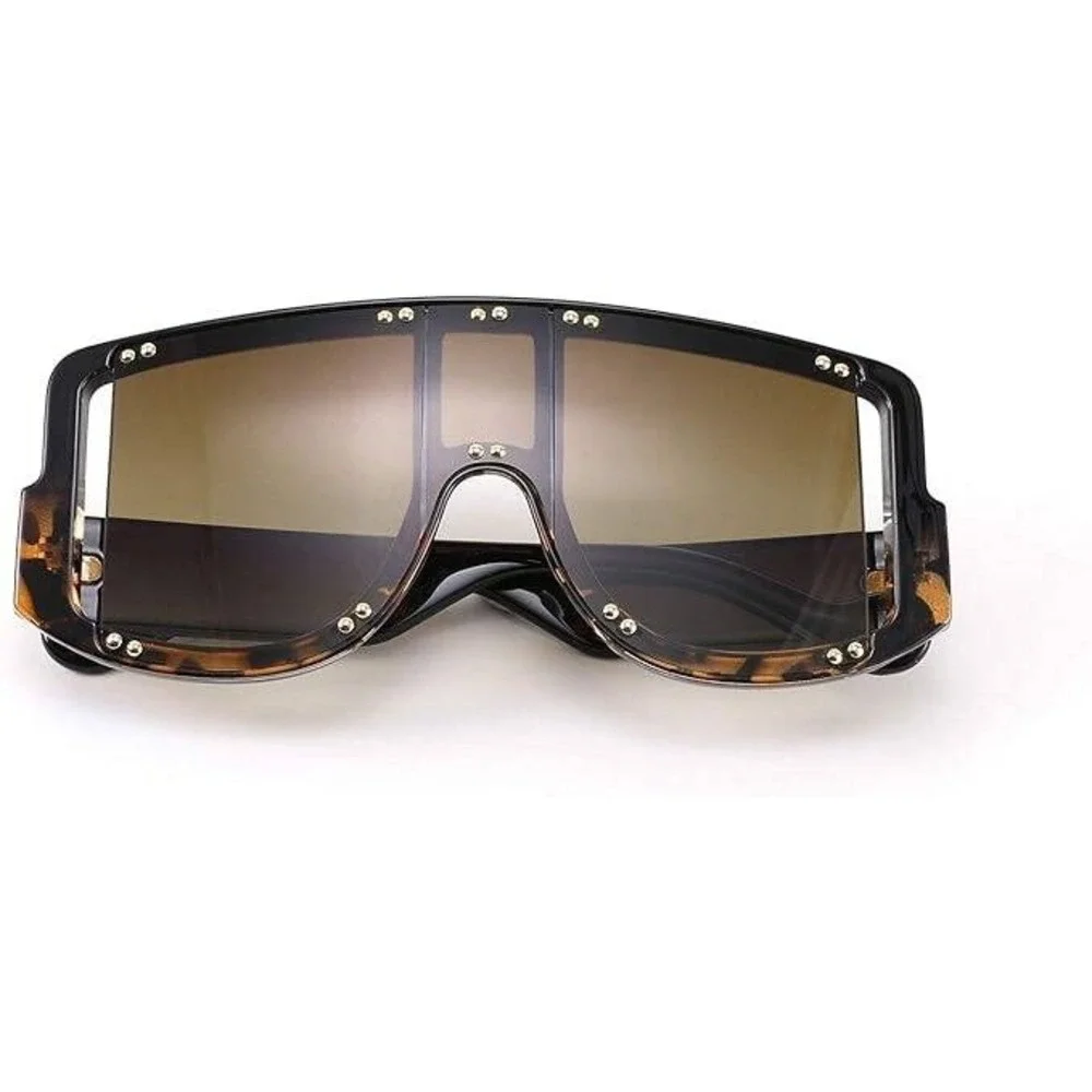 Oversized Sunglasses Tortoise Brown Frame And Lens Street Wear UV400 Women Style - Picture 5 of 10